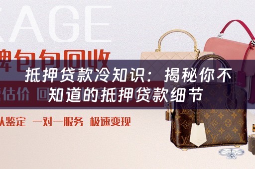 抵押贷款冷知识：揭秘你不知道的抵押贷款细节 