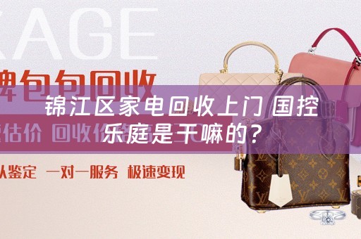 锦江区家电回收上门 国控乐庭是干嘛的？